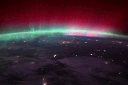 股海策略 宇宙级美景 从国际空间站看绚丽北极光